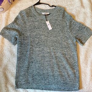 New Banana Republic Heathered Knit Short Sleeve Sweater